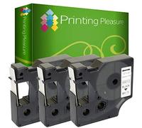 Printing Pleasure 3 x 45013 S0720530 Nero su Bianco Nastro compatibile per Dymo LabelManager 160 210D 220P 260P 280 360D 420P 450D 500TS PnP & LabelPoint & LabelWriter 450 Duo | 12mm x 7m