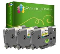 Printing Pleasure 3 x TZe-631 TZ-631 Nero su Giallo Nastro laminato compatibile per Brother P-Touch Stampanti per etichette | 12mm x 8m