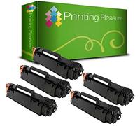 Printing Pleasure 5 Toner Compatibili CE278A 78A Cartuccia Laser per HP Laserjet Pro M1536 MFP M1536DNF P1560 P1566 P1600 P1606 P1606DN - Nero, Alta Resa