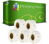 Printing Pleasure 5 x 11353 | S0722530 Rotoli Etichette adesive compatibile per Dymo LabelWriter & Seiko Stampante per Etichette | 12mm x 24mm | 1000 Etichetta per Rotolo