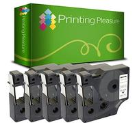 Printing Pleasure 5 x 45013 S0720530 Nero su Bianco Nastro compatibile per Dymo LabelManager 160 210D 220P 260P 280 360D 420P 450D 500TS PnP & LabelPoint & LabelWriter 450 Duo | 12mm x 7m