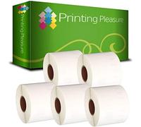 Printing Pleasure 5 x 99014 Rotoli Etichette adesive compatibile per Dymo LabelWriter & Seiko Stampante per Etichette | 54mm x 101mm | 220 Etichetta per Rotolo