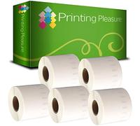 Printing Pleasure 5 x 99019 Rotoli Etichette adesive compatibile per Dymo LabelWriter & Seiko Stampante per Etichette | 59mm x 190mm | 110 Etichetta per Rotolo | Etichette per Raccoglitori