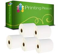Printing Pleasure 5 x Zebra 100mm x 50mm Etichette termica diretta compatibile per Zebra Type Stampanti | 1000 etichette per rotolo