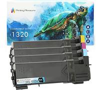 Printing Pleasure Kit 4 Toner Compatibili 1320 per Dell 1320c, 1320cn - Nero/Ciano/Magenta/Giallo, Alta Resa