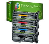 Printing Pleasure Kit 4 Toner Compatibili CE260A-CE263A per HP Laserjet CP4025 CP4025DN CP4025N CP4520 CP4525 CP4525DN CP4525N CP4525XH CM4540 CM4540F CM4540MFP - Nero/Ciano/Magenta/Giallo, Alta Resa