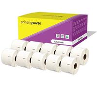 Printing Saver 10x 11354 57 x 32 mm Compatibili Rotoli Etichette adesive (1000 Etichette/Rotolo) per Dymo LabelWriter 310 320 330 4XL 400 450 Turbo/Twin Turbo/Duo & Seiko SLP etichettatrici