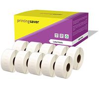 Printing Saver 10x 11355 19 x 51 mm Compatibili Rotoli Etichette adesive (500 Etichette/Rotolo) per Dymo LabelWriter 310 320 330 4XL 400 450 Turbo/Twin Turbo/Duo & SLP etichettatrici