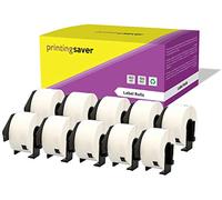 Printing Saver 10x DK-11208 Rotolo Etichette Bianche Compatibili con le Stampanti Brother P-Touch QL-1050 1060N 1100 1110NWB 500 560 580N 650TD 710W 720NW 810W 820NWB (38 mm x 90 mm)
