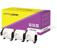 Printing Saver 3x DK-11202 Rotolo Etichette Bianche Compatibili con le Stampanti Brother P-Touch QL-1050 1060N 1100 1110NWB 500 560 580N 650TD 710W 720NW 810W 820NWB (62 mm x 100 mm)