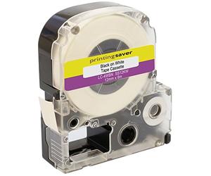 Printing Saver 3x SS12KW LC-4WBN Nero su Bianco 12 mm x 8 m Nastro per Etichette compatibile per Epson LabelWorks LW-300 LW-300L LW-400 LW-500 LW-600P LW-700 LW-900P LW-1000P Etichettatrici