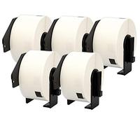 Printing Saver 5 Sostituzione Rotolo Etichette Adesive DK-11208 Bianche Compatibili con Brother P-Touch QL-1050 1060N 1100 1110NWB 500 580N 650TD 710W 720NW 820NWB 38 mm x 90 mm