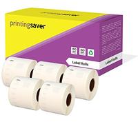 Printing Saver 5x 99015 54 x 70 mm Compatibili Rotoli Etichette adesive (320 Etichette/Rotolo) per Dymo LabelWriter 310 320 330 4XL 400 450 Turbo/Twin Turbo/Duo & SLP etichettatrici
