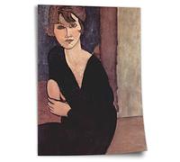 Printistico Poster Amedeo Modigliani: Donna seduta, stampa artistica senza cornice, murale - A4, A3, A2, A1, A0, XXL - soggiorno, camera da letto, cucina, decorazione