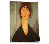 Printistico Poster in cotone Amedeo Modigliani: Ritratto di giovane donna, stampa artistica senza cornice, murale - A4, A3, A2, A1, A0, XXL - soggiorno, camera da letto, cucina, decorazione