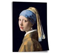 Printistico Poster in cotone Jan Vermeer: Ragazza con l'orecchino di perla (1665), stampa artistica senza cornice, murale - A4, A3, A2, A1, A0, XXL - soggiorno, camera da letto, cucina, decorazione