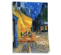Printistico Poster in cotone Vincent van Gogh: Night Café/Notte davanti al Café in Place du Forum ad Arles (1888), stampa artistica senza cornice, murale - A4, A3, A2, A1, A0, XXL