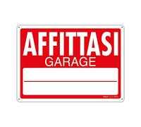 PRINTIX Cartello Affittasi In Polipropilene (PP) Di Spessore 1 mm Stampato Con Tecnologia UV Resistente Alle Intemperie Visibilità A Distanza 25cm X 35cm (Affittasi Garage)