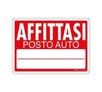 PRINTIX Cartello Affittasi In Polipropilene (PP) Di Spessore 1 mm Stampato Con Tecnologia UV Resistente Alle Intemperie Visibilità A Distanza 35cm X 50cm (Affittasi Posto Auto)