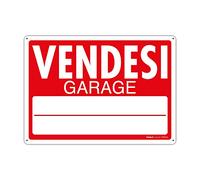 PRINTIX Cartello Vendesi In Polipropilene (PP) Di Spessore 1mm Stampato Con Tecnologia UV Resistente Alle Intemperie Visibilità A Distanza 35cm X 50cm (Vendesi Garage)