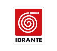 PRINTIX.IT Cartello realizzato su Alluminio sp. 0,5mm. Stampato tramite Tecnologia UV resistente alle Intemperie. Dimensione 12x14,5cm (Idrante antincendio ver. 3)