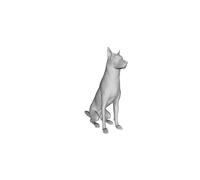 Printle Animale German Shepherd Cane Malinois Figura per Diorami Treno Set