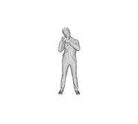 Printle B Uomo 151 Uomo che Porta Un Microfono Figura per Diorami Treno Set