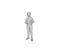 Printle C Kid 003-School Boy Bambino Holding Trofeo Figura per Diorami Treno Set