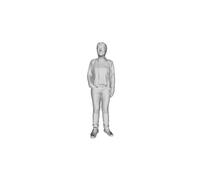 Printle DM Femme 201 Short-Haired Woman IN Piedi Figura per Diorami Treno Set