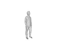 Printle DM Uomo 499 Wavy-Haired Uomo IN Piedi Figura per Diorami Treno Set