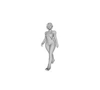 Printle E- Femme 997T-Gorgeous Woman Camminata Casual Figura per Diorami Treno