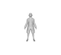 Printle H Uomo George Washington-President USA Figura per Diorami Set Treno