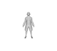 Printle H Uomo George Washington-President USA Figura per Diorami Set Treno