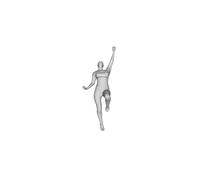 Printle L Femme 019Atleta Donna Figura Cheering Salto Diorami Set Di Treni