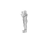 Printle M Uomo 2973-Soldier Pompiere Thumbs Up Figura per Diorami Treno Set