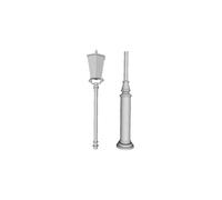 Printle Object Strada Lampada Staffaggio Asta Figura per Diorami Treno Set