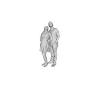 Printle S Coppia 009 Young IN Amore Romantico Hug Figura per Diorami Trenino Set
