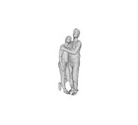 Printle S Coppia 095 Young IN Amore Romantico Hug Figura per Diorami Trenino Set