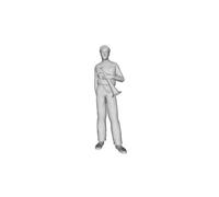 Printle Un Uomo 1178 Young che Porta A Tombetta Figura per Diorami Treno Set
