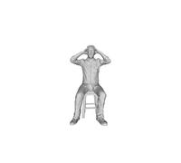 Printle V Uomo 1248 Figura Resina Dipinta Uomo Seduto Su Sgabello