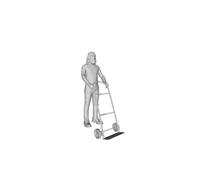 Printle W Homme 2294TUomo Con Carrello A Mano Figura Per Diorami Set Di Treni