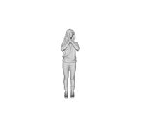 Printle XC Femme 182-Woman Yoga Prayer Hands Riccio Figura per Diorama Set Treno