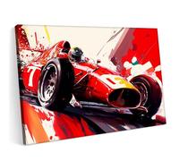 Printonia Quadro su tela 100 x 70 F1 Ferrari Sport auto da corsa
