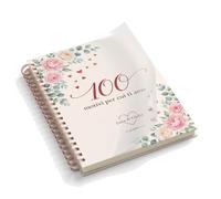 PRINTSERVIS 100 Motivi per Cui Ti Amo Libro Personalizzato - Cuori ad Acquerello, Nomi e Data, Quaderno A5 Spiralato da Compilare, Regalo San Valentino, Anniversario per Lei e per Lui