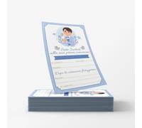 PRINTSERVIS 20 Biglietti Inviti Festa della prima Prima Comunione bimbo/bimba, Grafica a Scelta, personalizzabili con Nome, Data e Luogo (Bimbo Cappelli Mori)