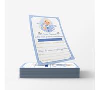 PRINTSERVIS 20 Biglietti Inviti Festa della prima Prima Comunione bimbo/bimba, Grafica a Scelta, personalizzabili con Nome, Data e Luogo (Bimbo Cappelli Biondi)