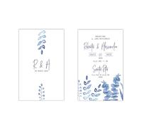 PRINTSERVIS Inviti per Matrimonio, fidanzamento Eleganti e Personalizzati - Set da 20 Pezzi, 95x150 mm, Stampa a Colori su Cartoncino a scelta 300 gr - Grafica Inclusa (Design 13)