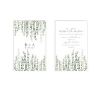 PRINTSERVIS Inviti per Matrimonio, fidanzamento Eleganti e Personalizzati - Set da 20 Pezzi, 95x150 mm, Stampa a Colori su Cartoncino a scelta 300 gr - Grafica Inclusa (Design 12)