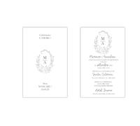 PRINTSERVIS Inviti per Matrimonio, fidanzamento Eleganti e Personalizzati - Set da 20 Pezzi, 95x150 mm, Stampa a Colori su Cartoncino a scelta 300 gr - Grafica Inclusa (Design 11)