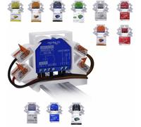 Printtastisch Supporto Guida DIN compatibile con Relè Shelly, 42 Modelli - Plus 1, 1PM, 2PM, Mini, Gen3, Gen4, i4 DC, Dimmer, RGBW2, Wave, EM, AddOn, DALI, Shutter - WAGO 221, PETG